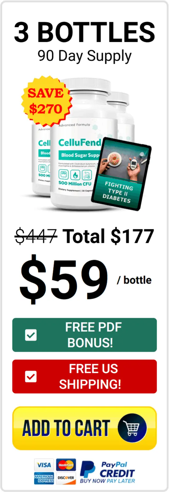 Cellufend three bottles order