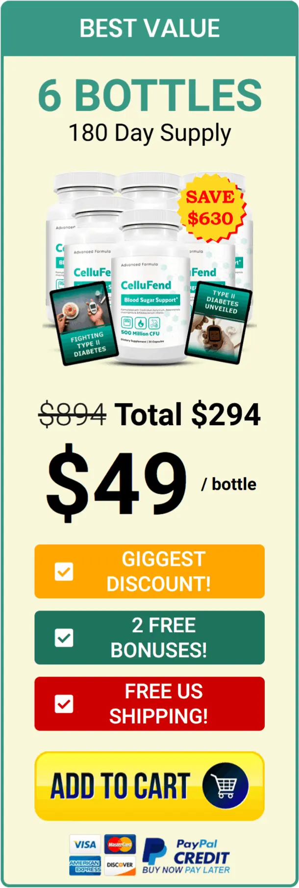 Cellufend 6 bottles